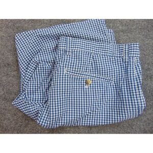 Broletto Shorts Mens 36 Blue White Gingham Check‎ Preppy Golf Summer Casual